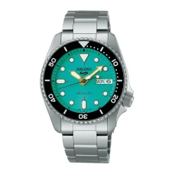 Outlet Seiko SRPK33K1 5 Sport Automatico Verde Acqua 38 mm Donna Orologi Seiko Donna | Orologi Seiko Uomo