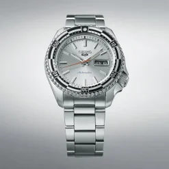 Outlet Seiko SRPK09K1 5 Sport Automatico Silver Acciaio 42,5 mm Uomo Orologi Seiko Uomo