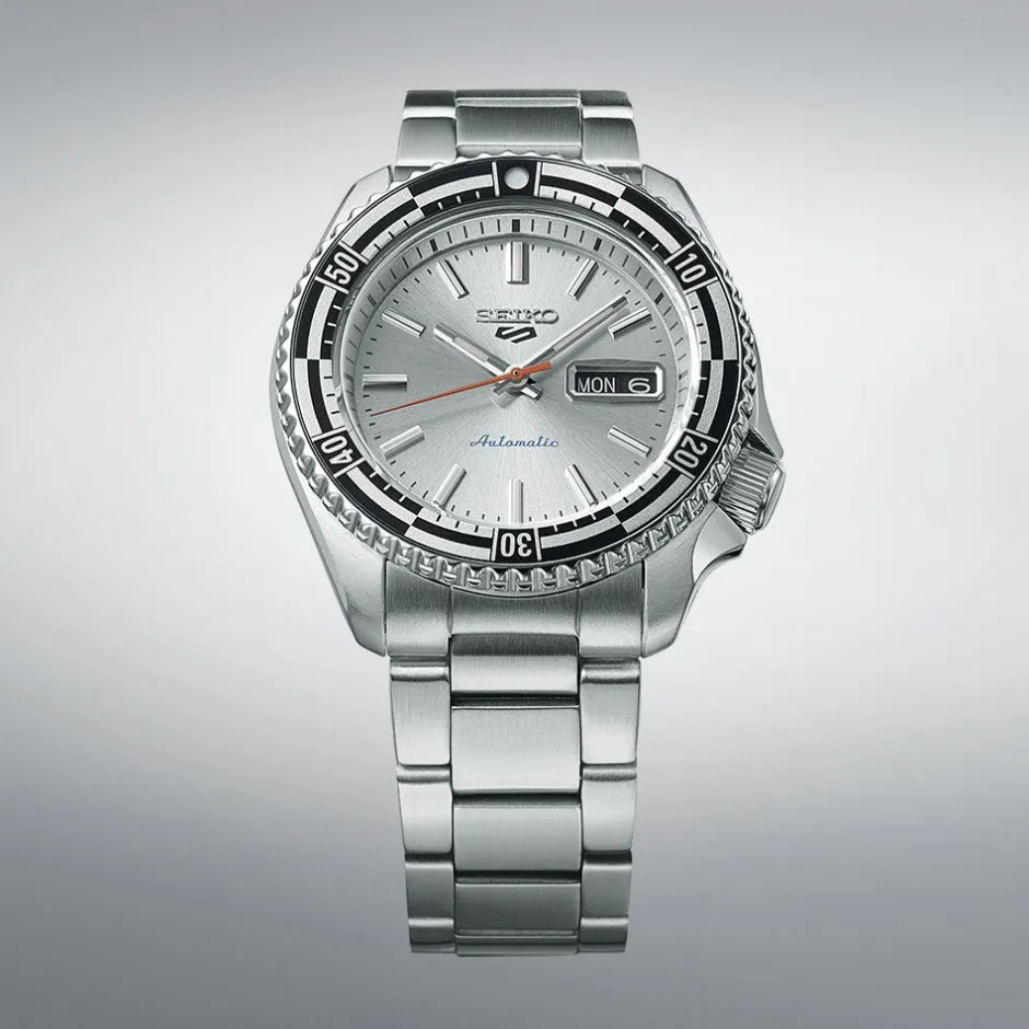 Outlet Seiko SRPK09K1 5 Sport Automatico Silver Acciaio 42,5 mm Uomo Orologi Seiko Uomo
