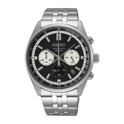 Sale Seiko SSB429P1 Sport Chronograph Quartz Quadrante Nero Uomo Orologi Seiko Uomo