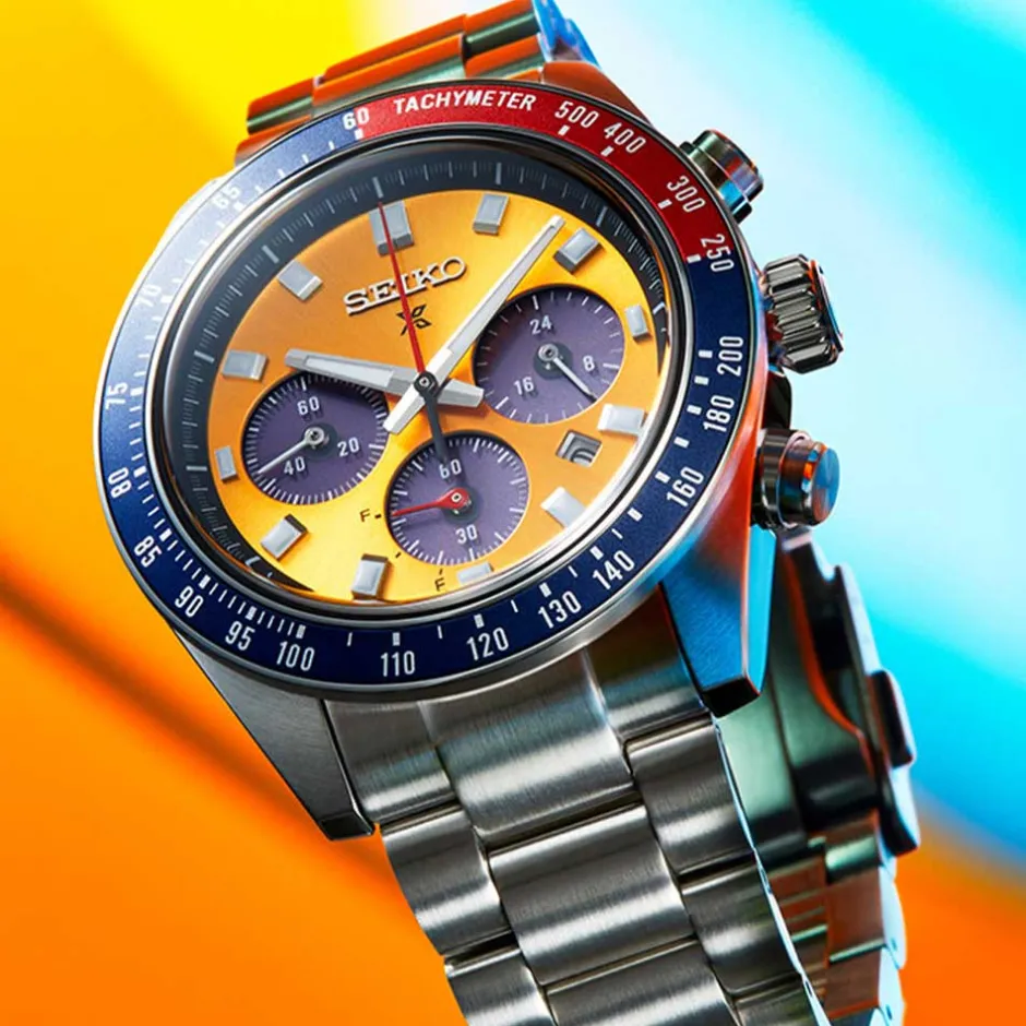 Fashion Seiko SSC947P1 Prospex Chronograph Speedtimer Quarzo Solare Golden 39 mm Uomo Orologi Seiko Uomo