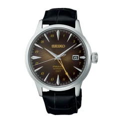 Fashion Seiko SSK039J1 Presage Cocktail Time GMT Marrone 40,5 mm Uomo Orologi Seiko Uomo