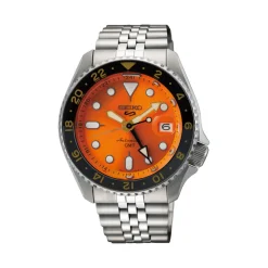 Sale Seiko SSK005K1 5 Sport GMT Arancione Automatico 42,5 mm Uomo Orologi Seiko Uomo