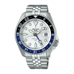 Clearance Seiko SSK033K1 5 Sport GMT Bianco Automatico 42,5 mm Uomo Orologi Seiko Uomo