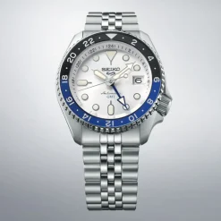Clearance Seiko SSK033K1 5 Sport GMT Bianco Automatico 42,5 mm Uomo Orologi Seiko Uomo