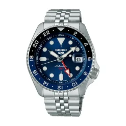 Fashion Seiko SSK003K1 5 Sport GMT Blu e Nero Automatico 42,5 mm Uomo Orologi Seiko Uomo