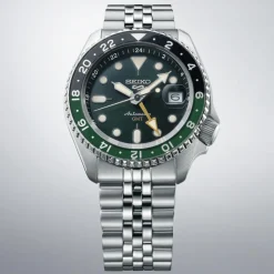 Online Seiko SSK035K1 5 Sport GMT Nero e Verde Automatico 42,5 mm Uomo Orologi Seiko Uomo