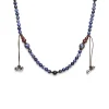 Outlet Tamashii Mudra Collana Corta in Pietra di Sodalite Blu Gioielli Tamashii